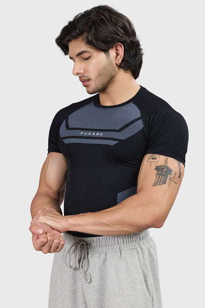 Flux Seamless T-shirt Black/Light Grey