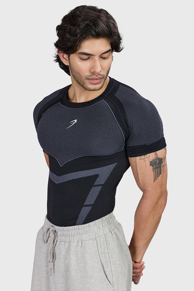 Alpha Seamless T-shirt Black/Light Grey
