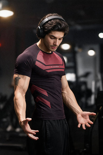 Flux Seamless T-shirt Black/Red