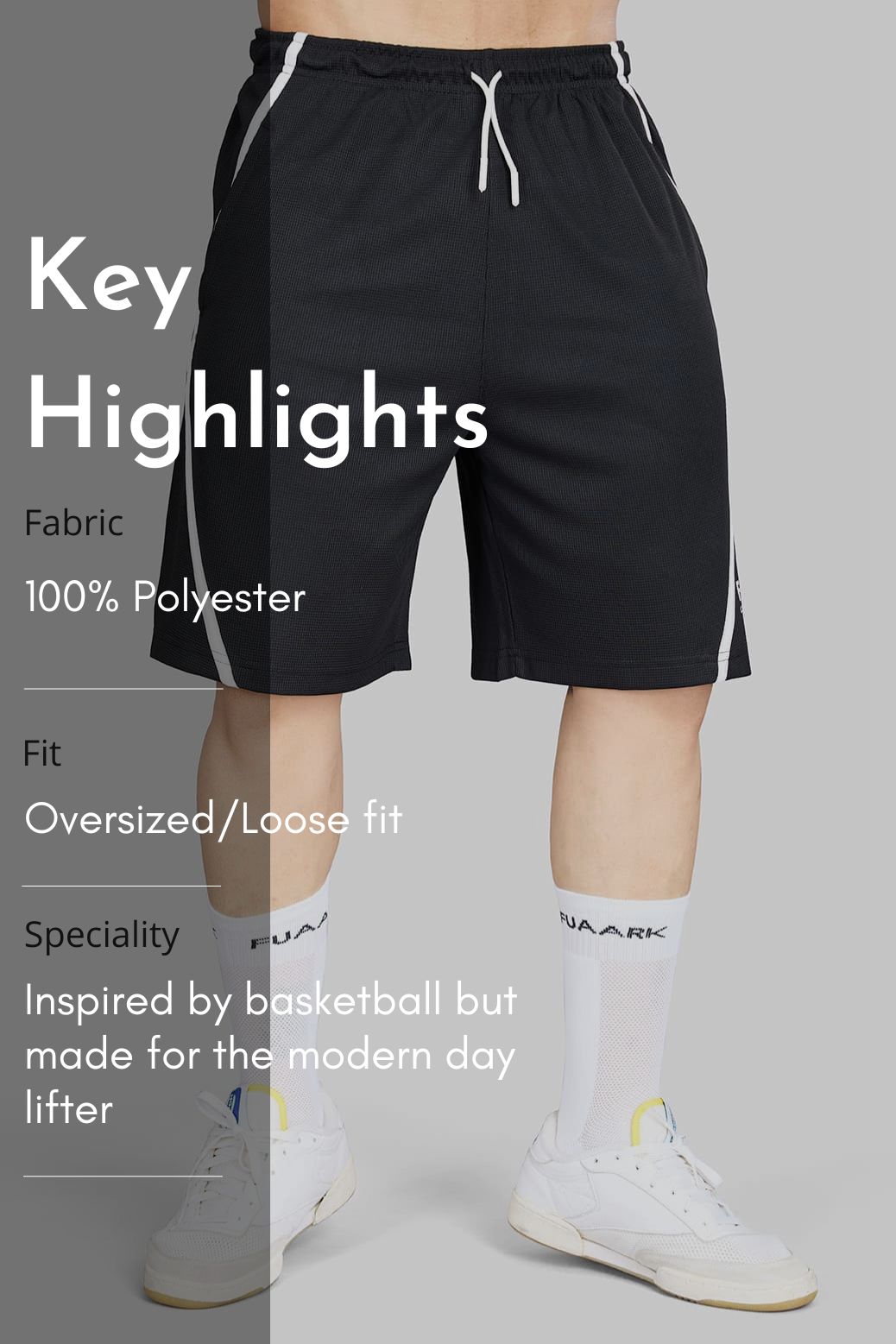 Drip Oversized Shorts Black
