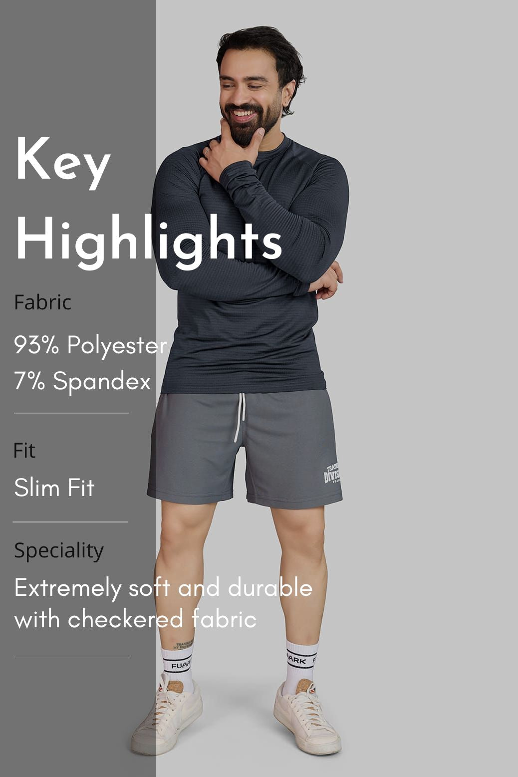 Midnight Fullsleeves T-shirt Dark Grey