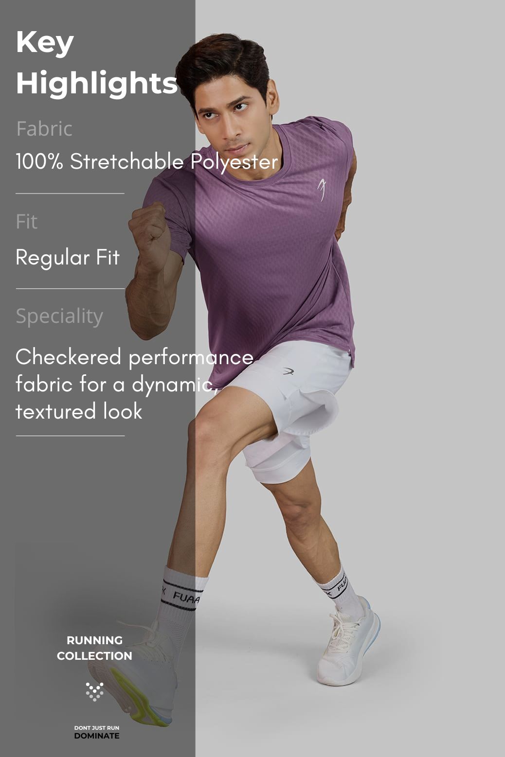 Motion Running T-shirt Plum