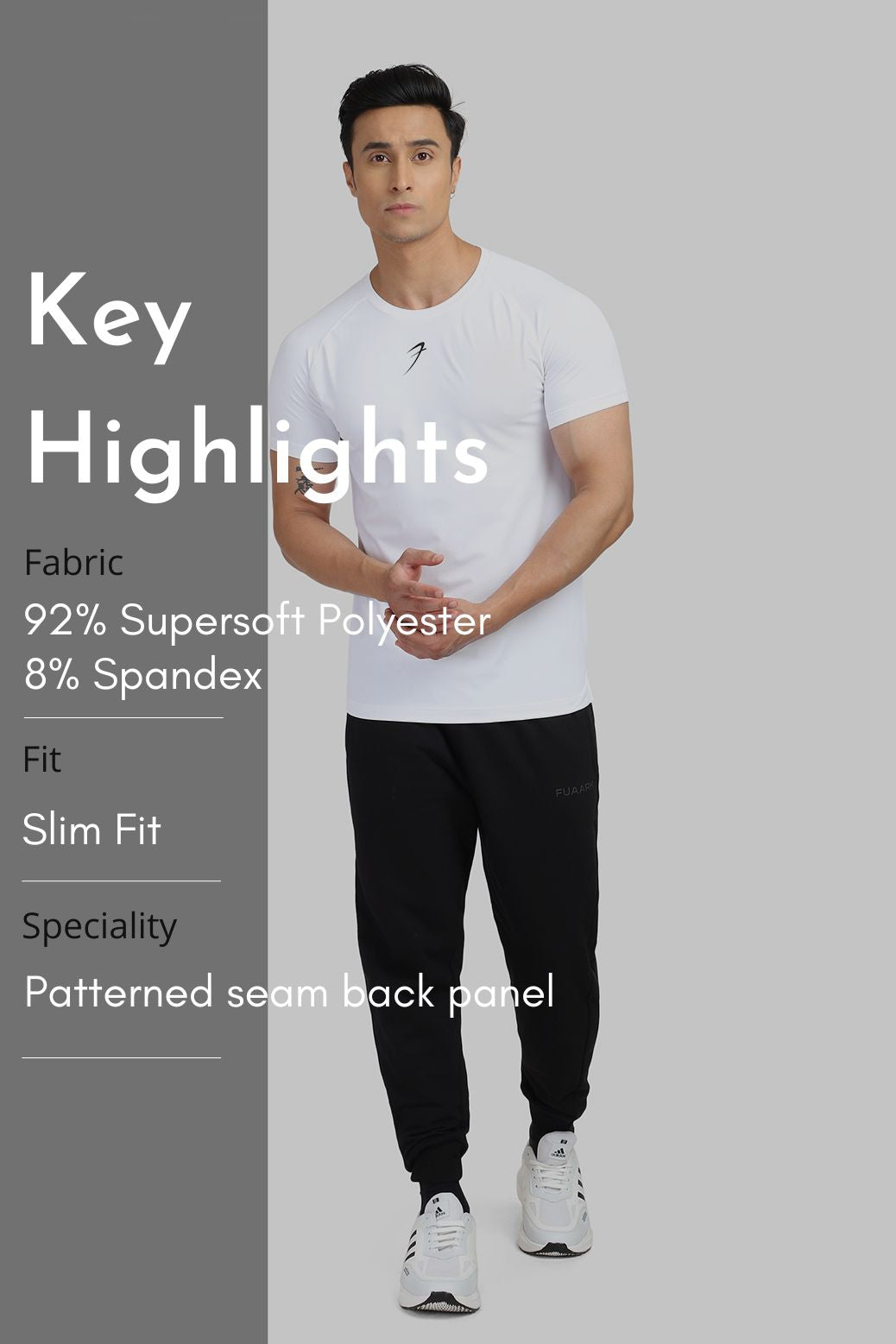 Sleek T-shirt White / Logo