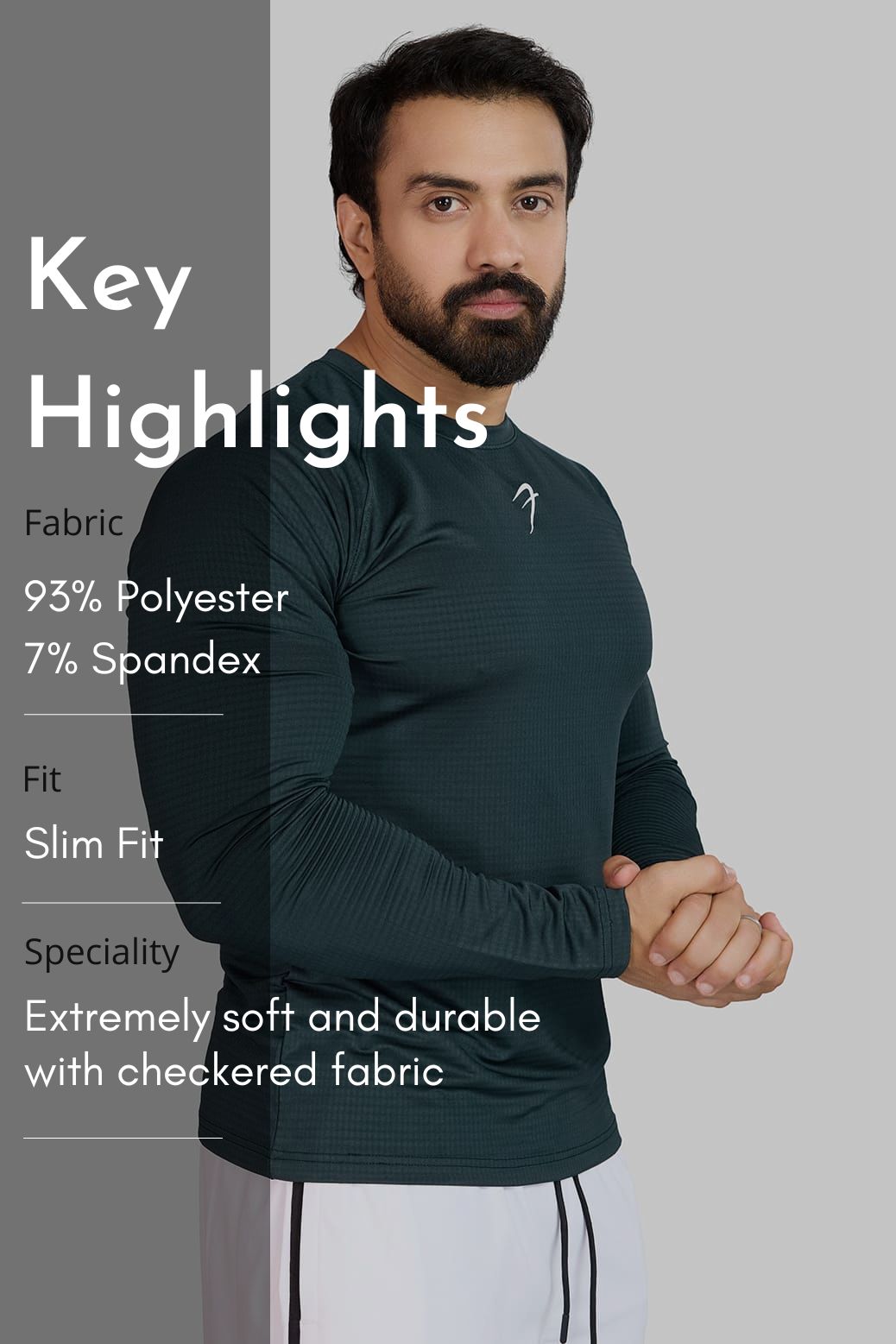 Midnight Fullsleeves T-shirt Sea Green