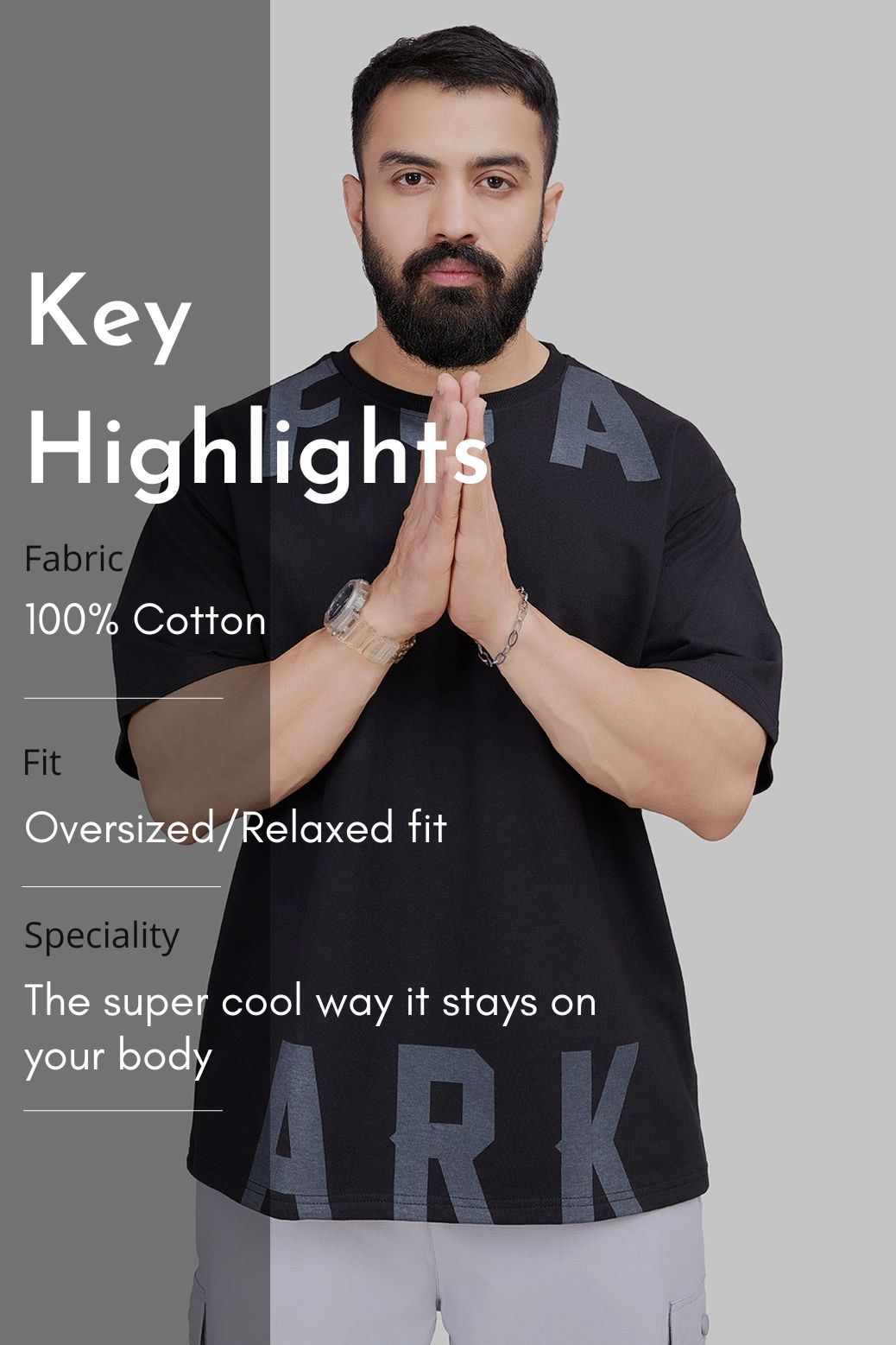 Refined Oversized T-shirt Black