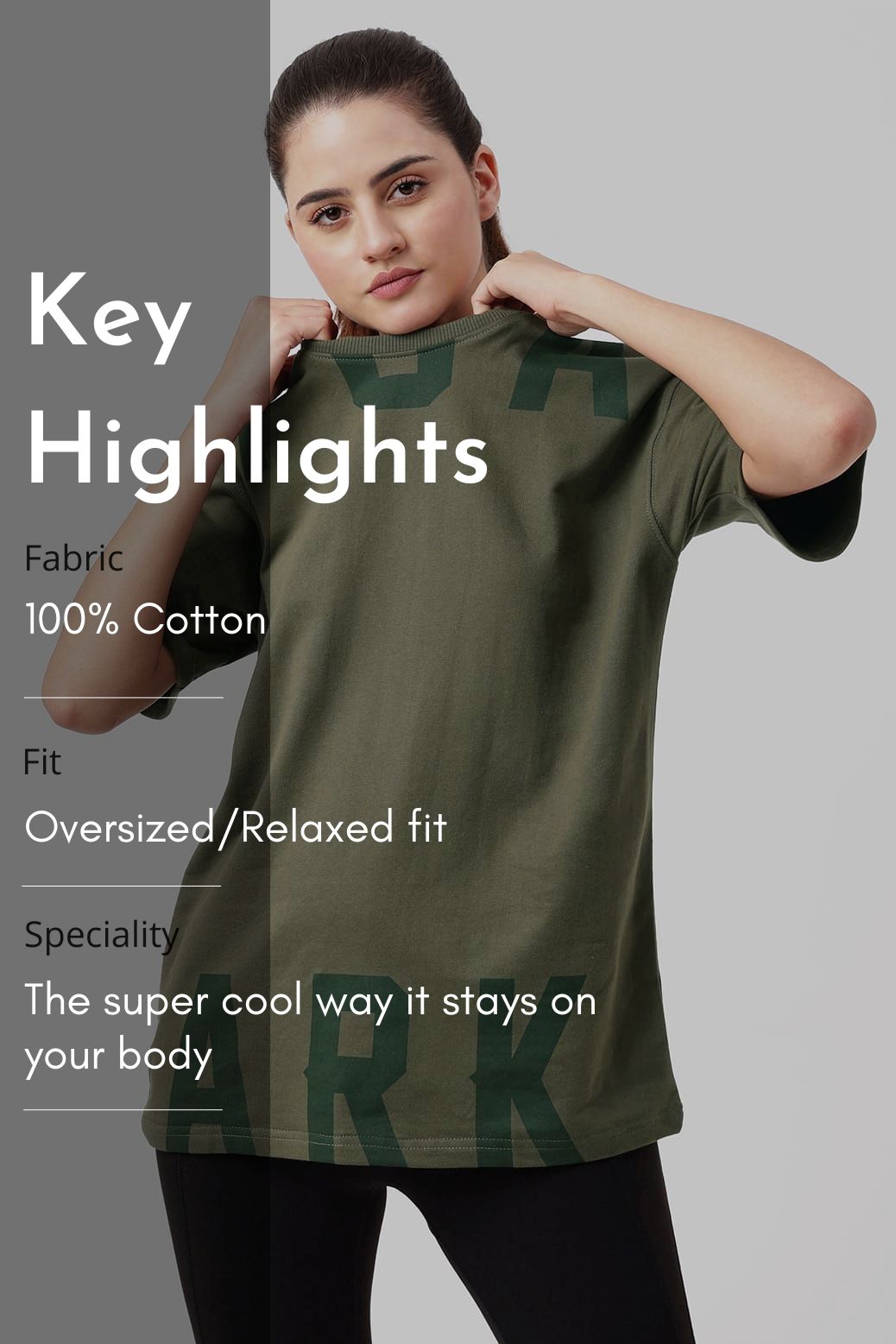 Refined Oversized T-shirt Olive