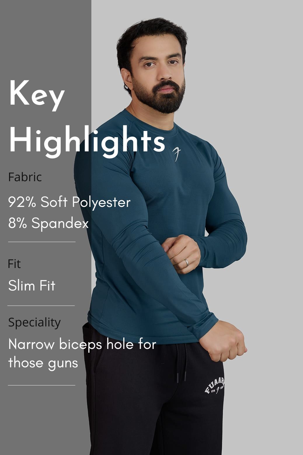 Core Fullsleeves T-shirt Orion Blue