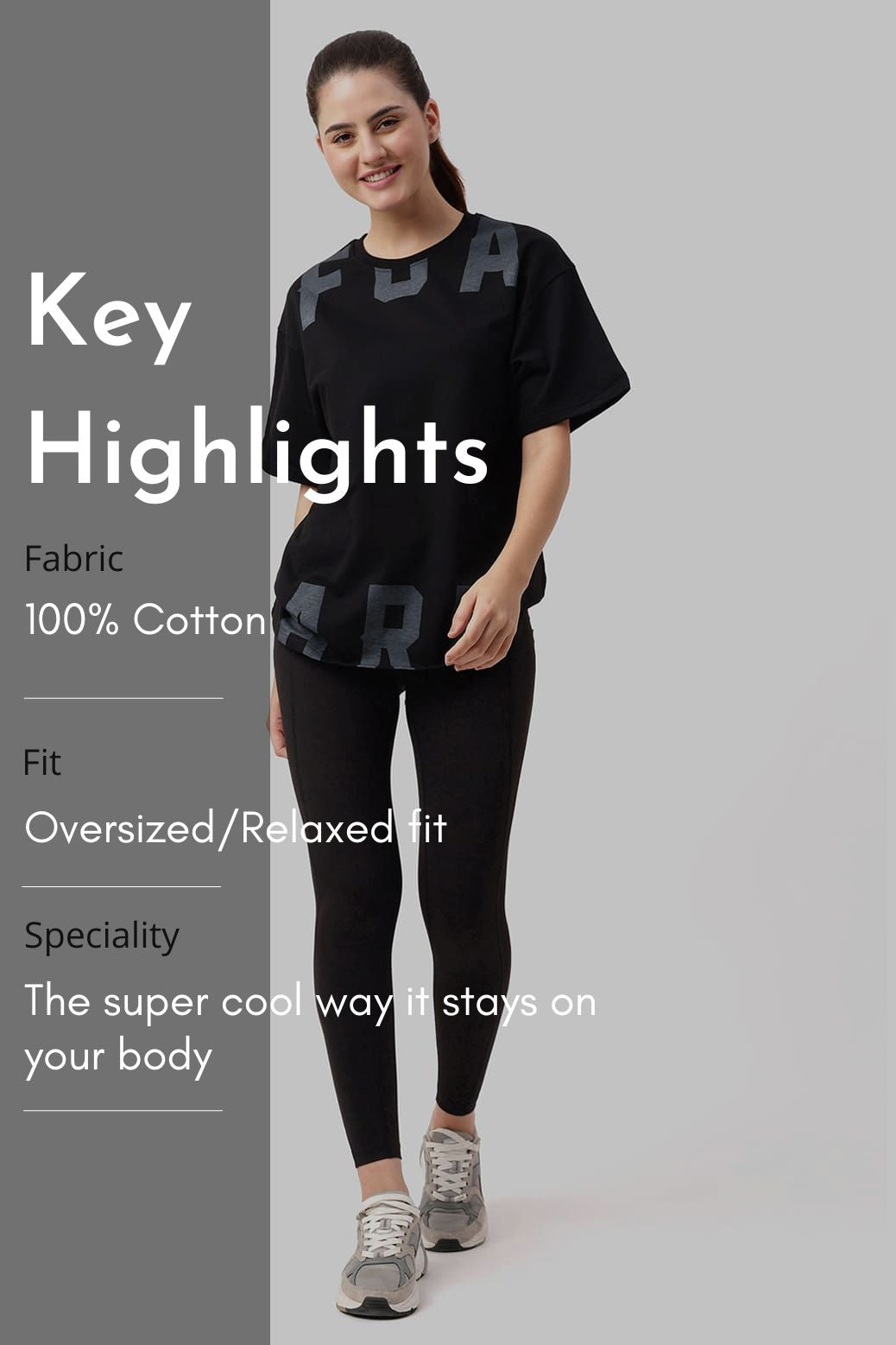 Refined Oversized T-shirt Black