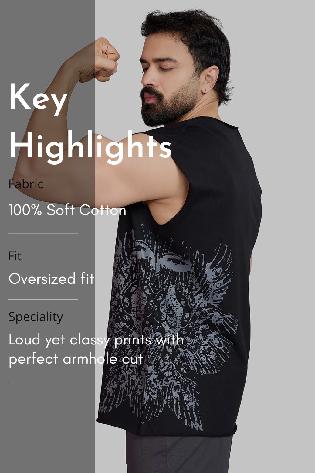 Raw Eagle Capsleeves Tank Black