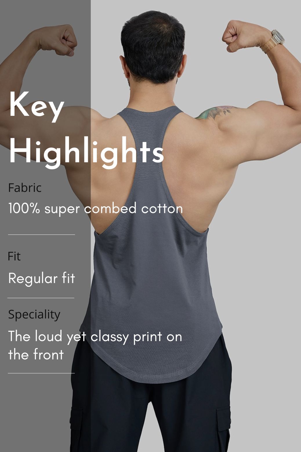 DeadLift Stringer Grey