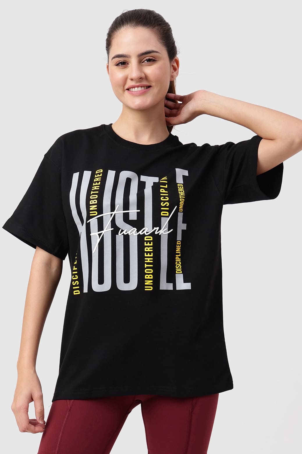 Hustle Oversized T-shirt Black