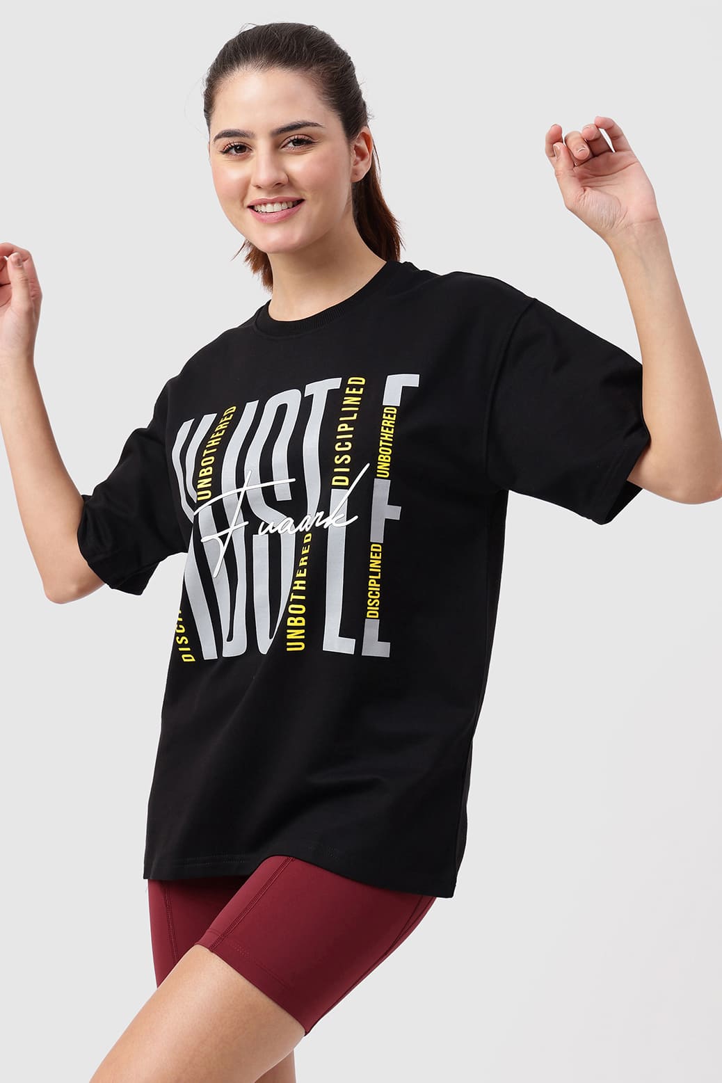Hustle Oversized T-shirt Black