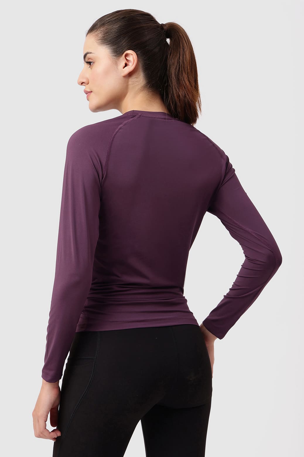 Compression Full T-shirt Plum