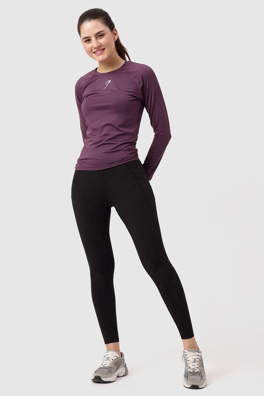 Compression Full T-shirt Plum