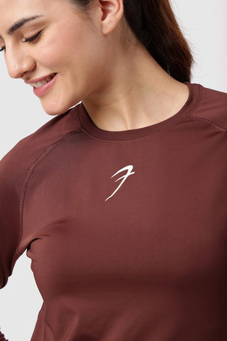 Compression Full T-shirt Brown
