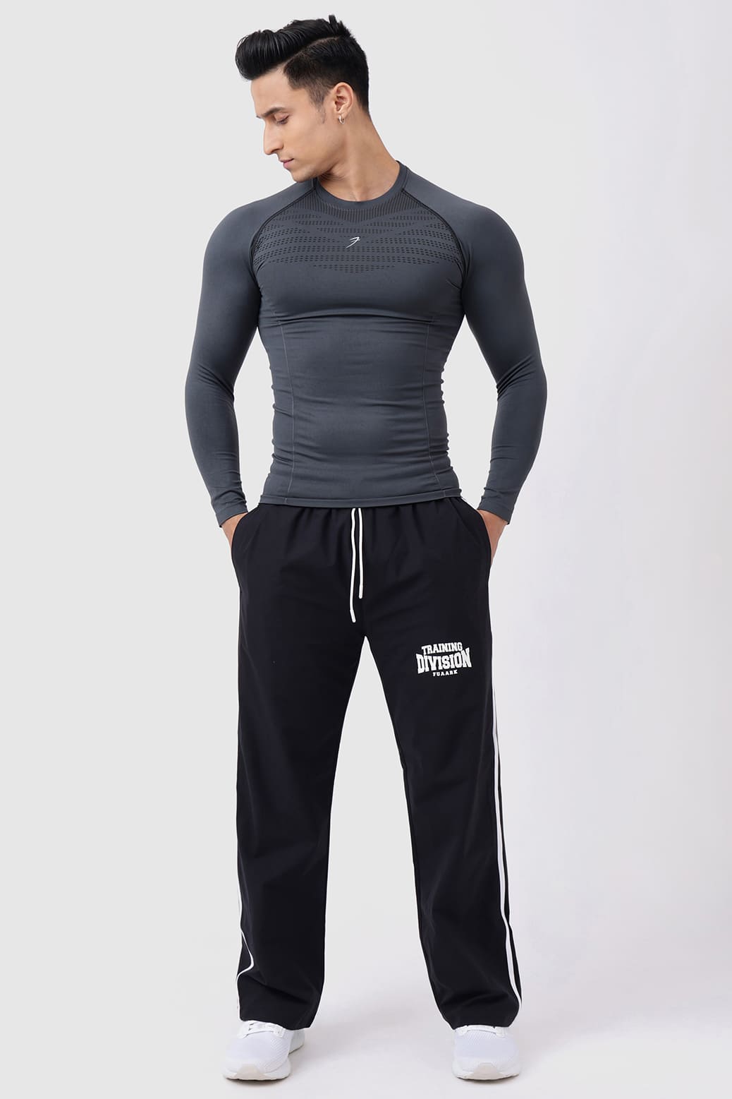 Power Seamless Fullsleeves T-shirt Charcoal
