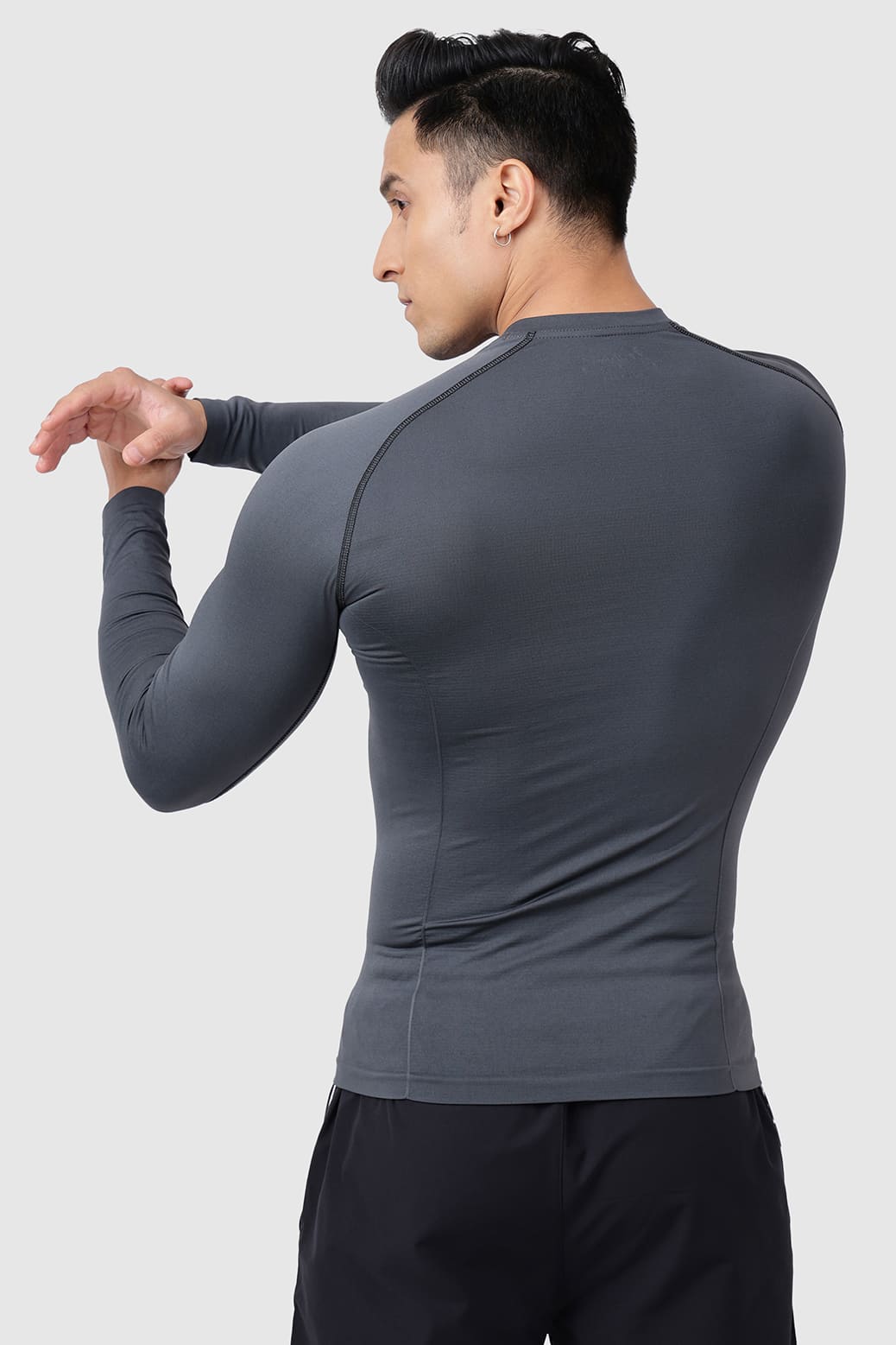 Power Seamless Fullsleeves T-shirt Charcoal