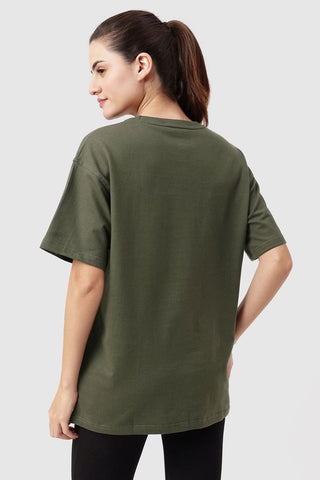 Refined Oversized T-shirt Olive