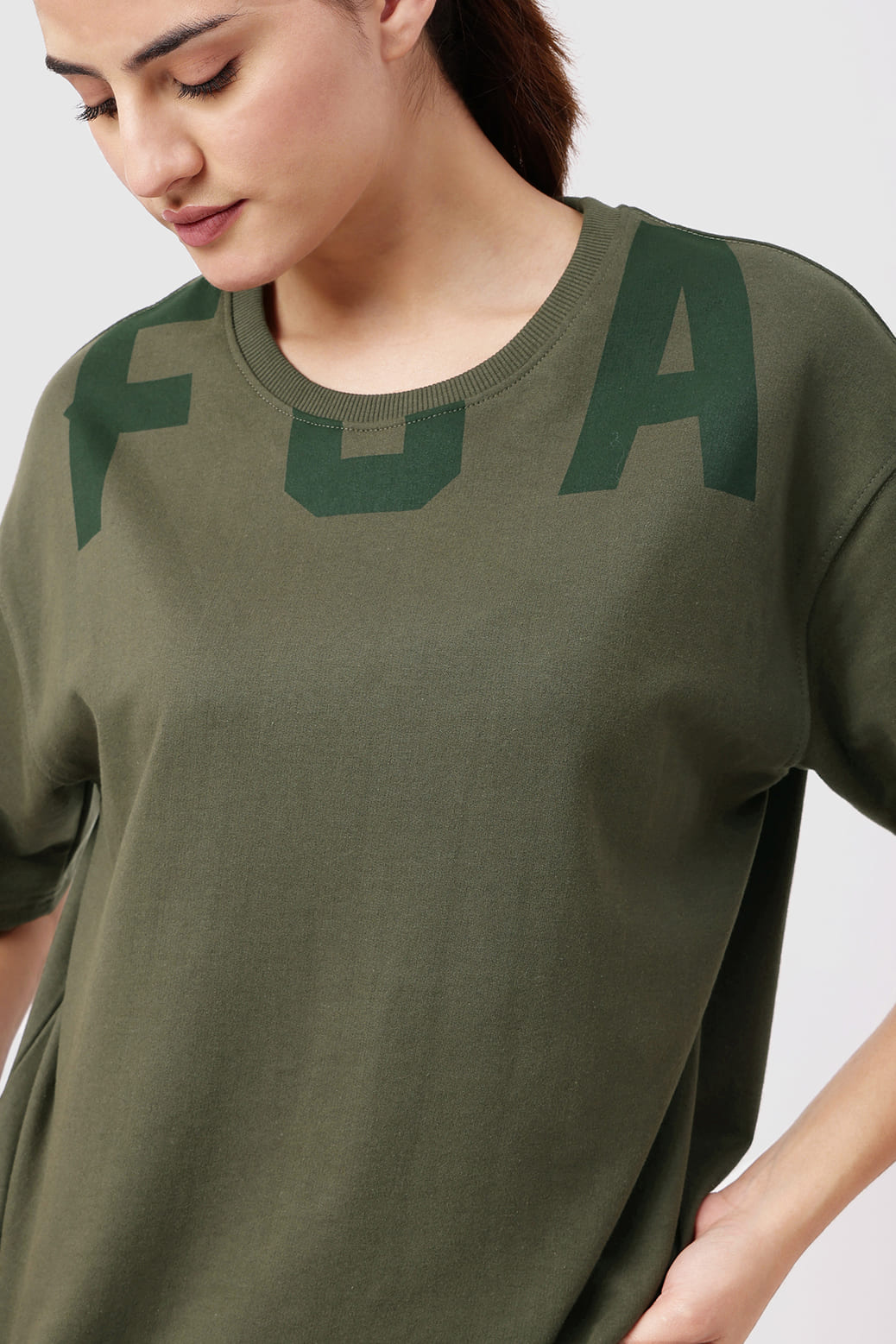 Refined Oversized T-shirt Olive