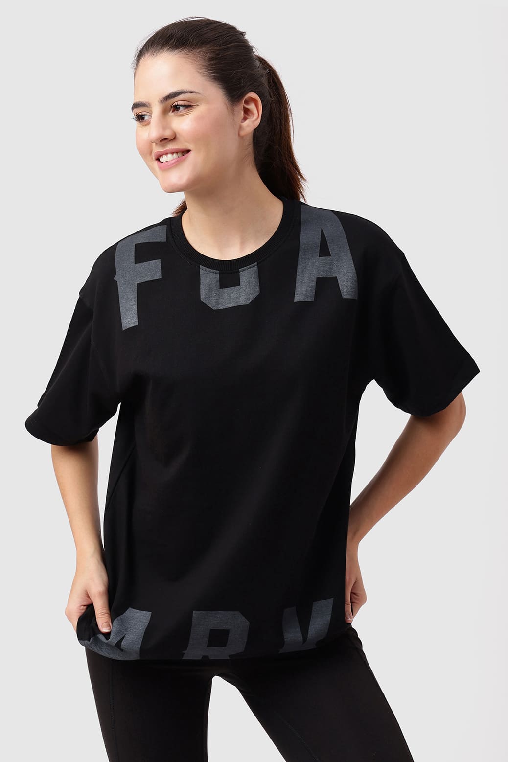 Refined Oversized T-shirt Black