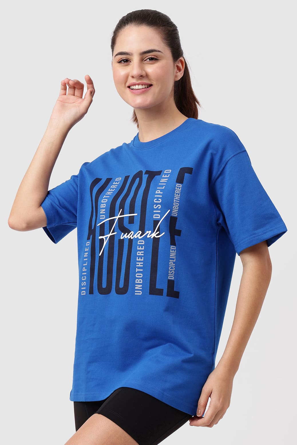 Hustle Oversized T-shirt Royal Blue