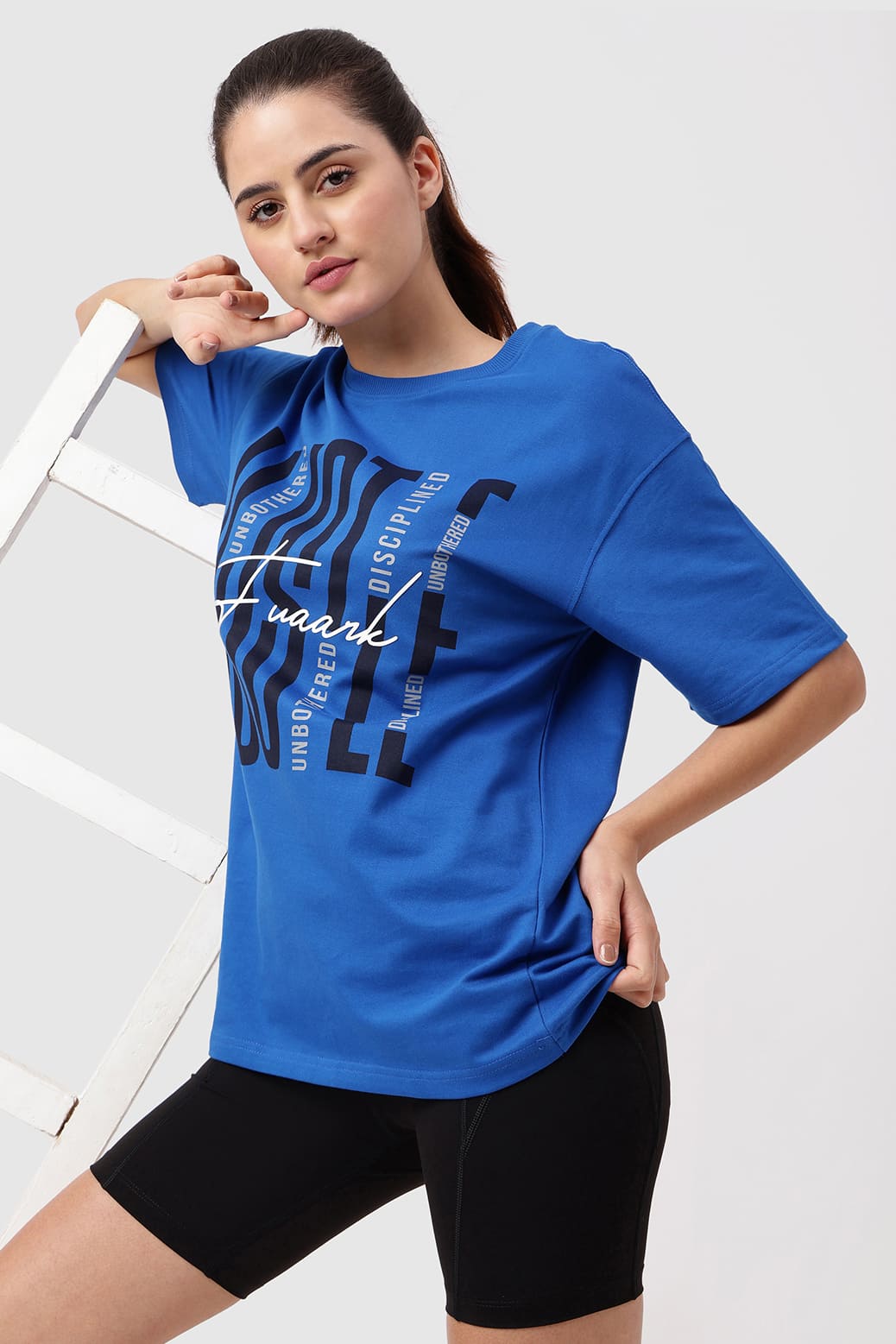 Hustle Oversized T-shirt Royal Blue