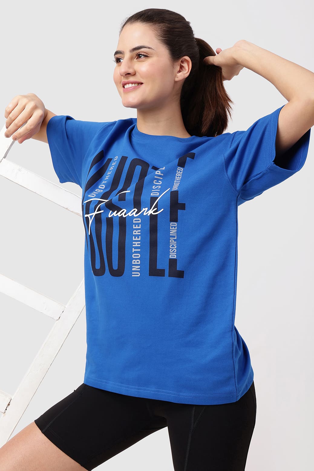 Hustle Oversized T-shirt Royal Blue