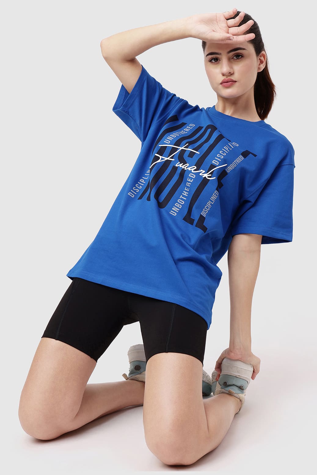 Hustle Oversized T-shirt Royal Blue