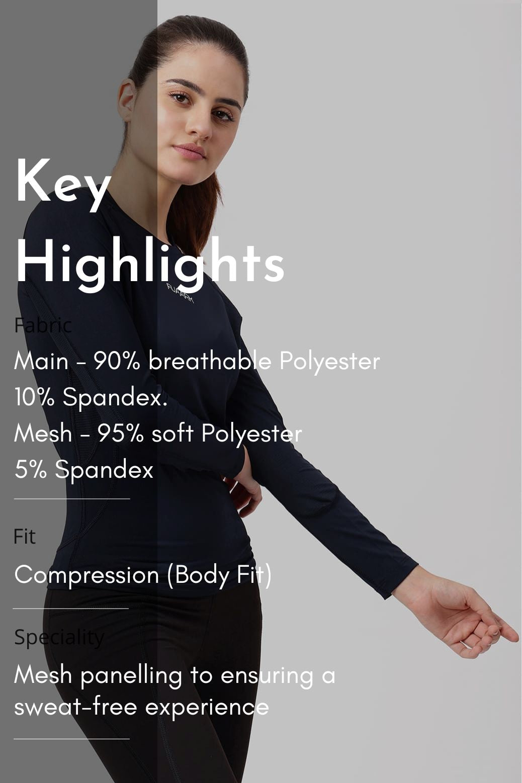 Compression 2.0 Full Sleeves T-shirt Navy