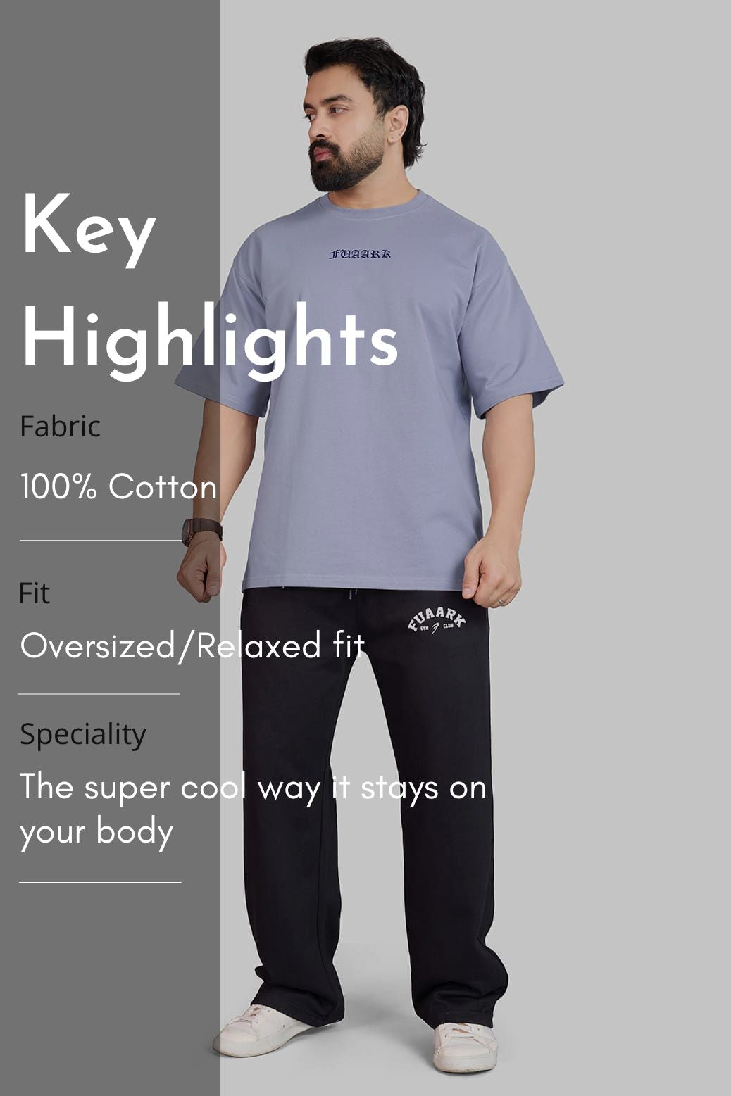 Sword Oversized T-shirt Light Grey