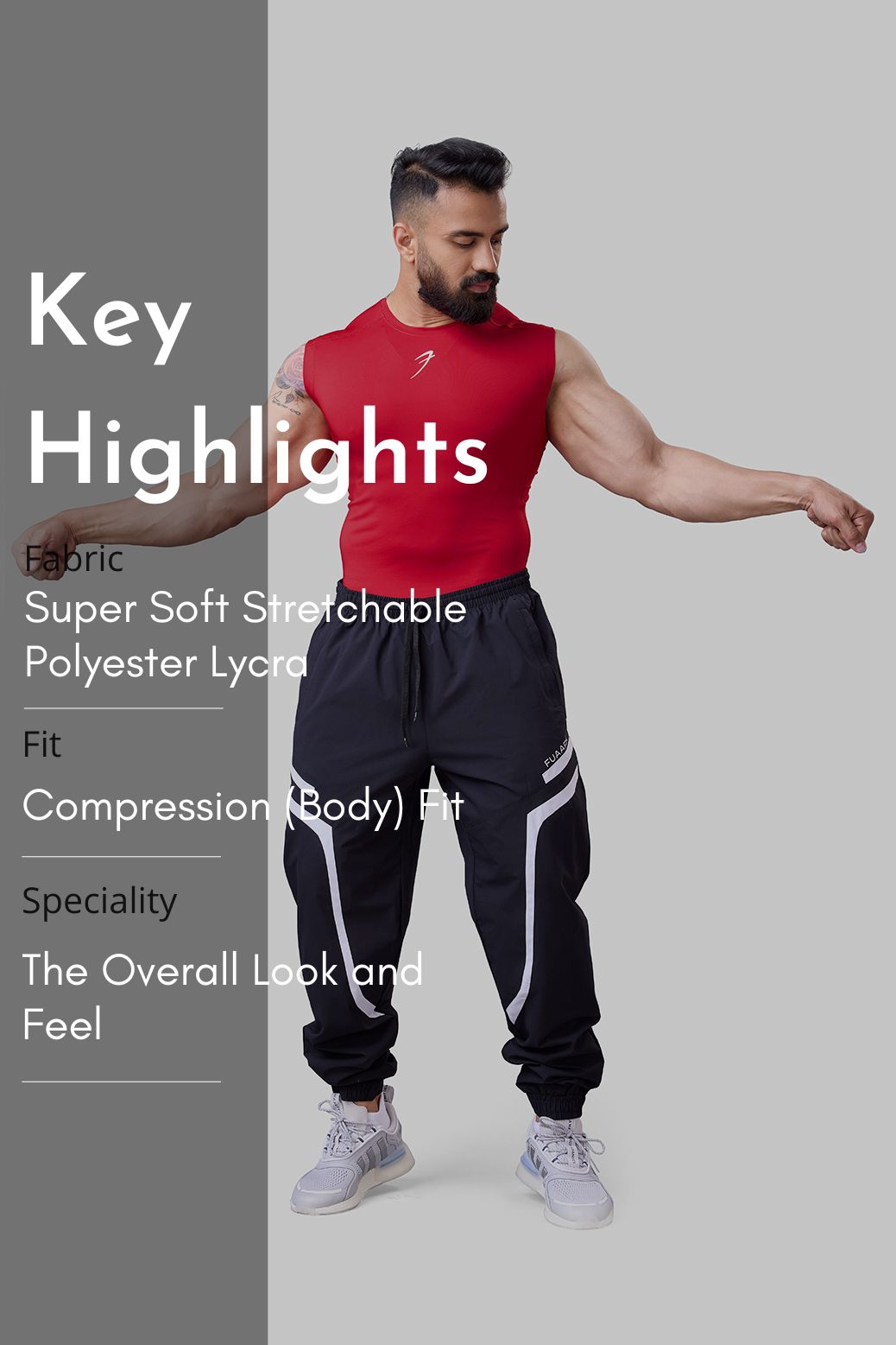 Compression Sleeveless Tank Red