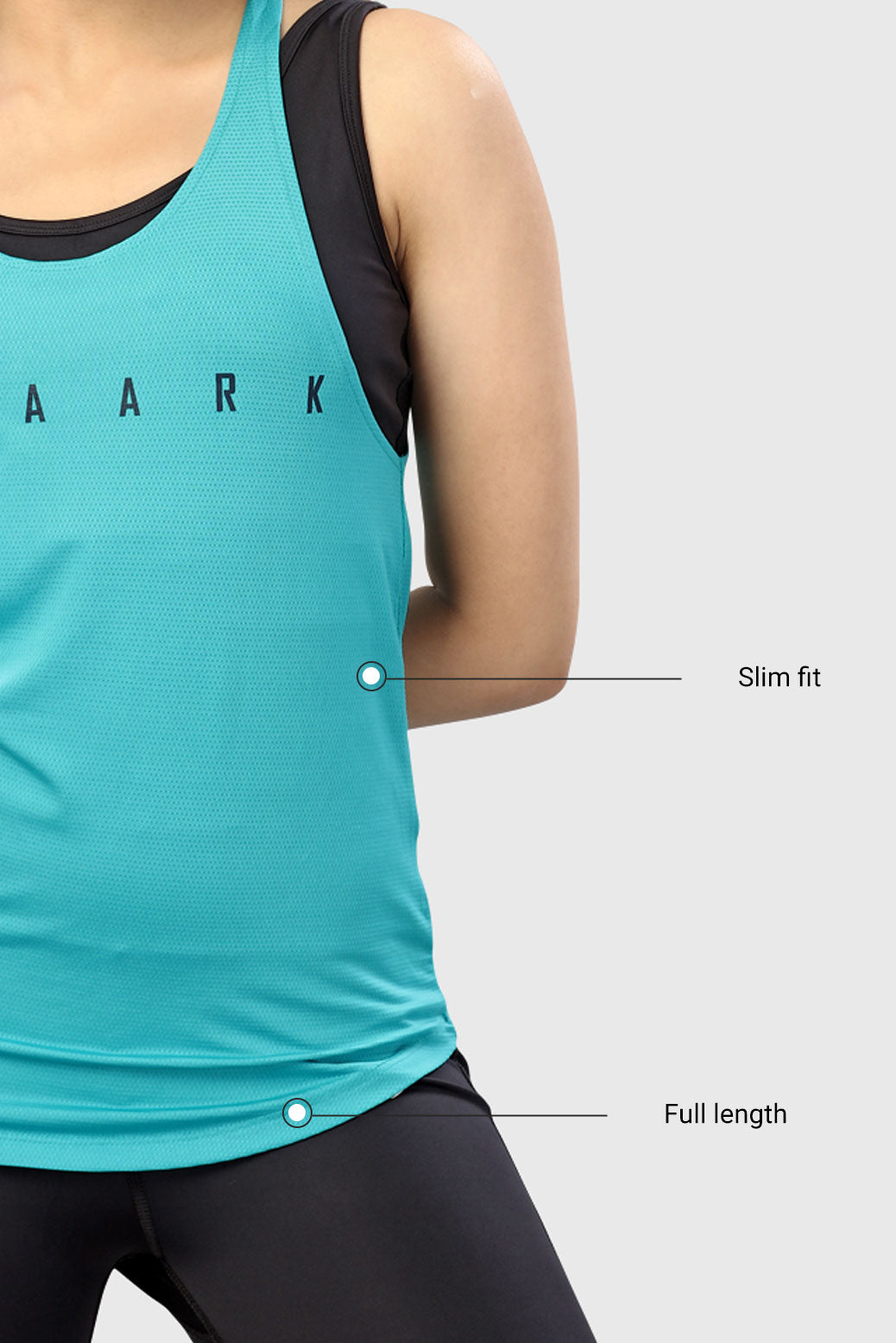 Training Mesh Tank Turqoise