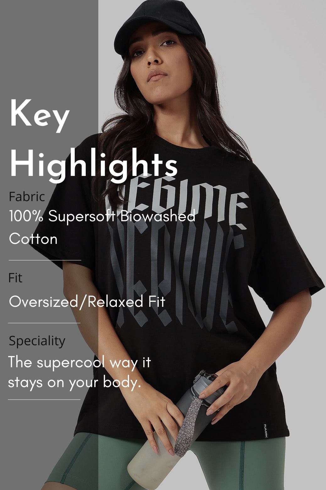 Regime Oversized T-shirts Black