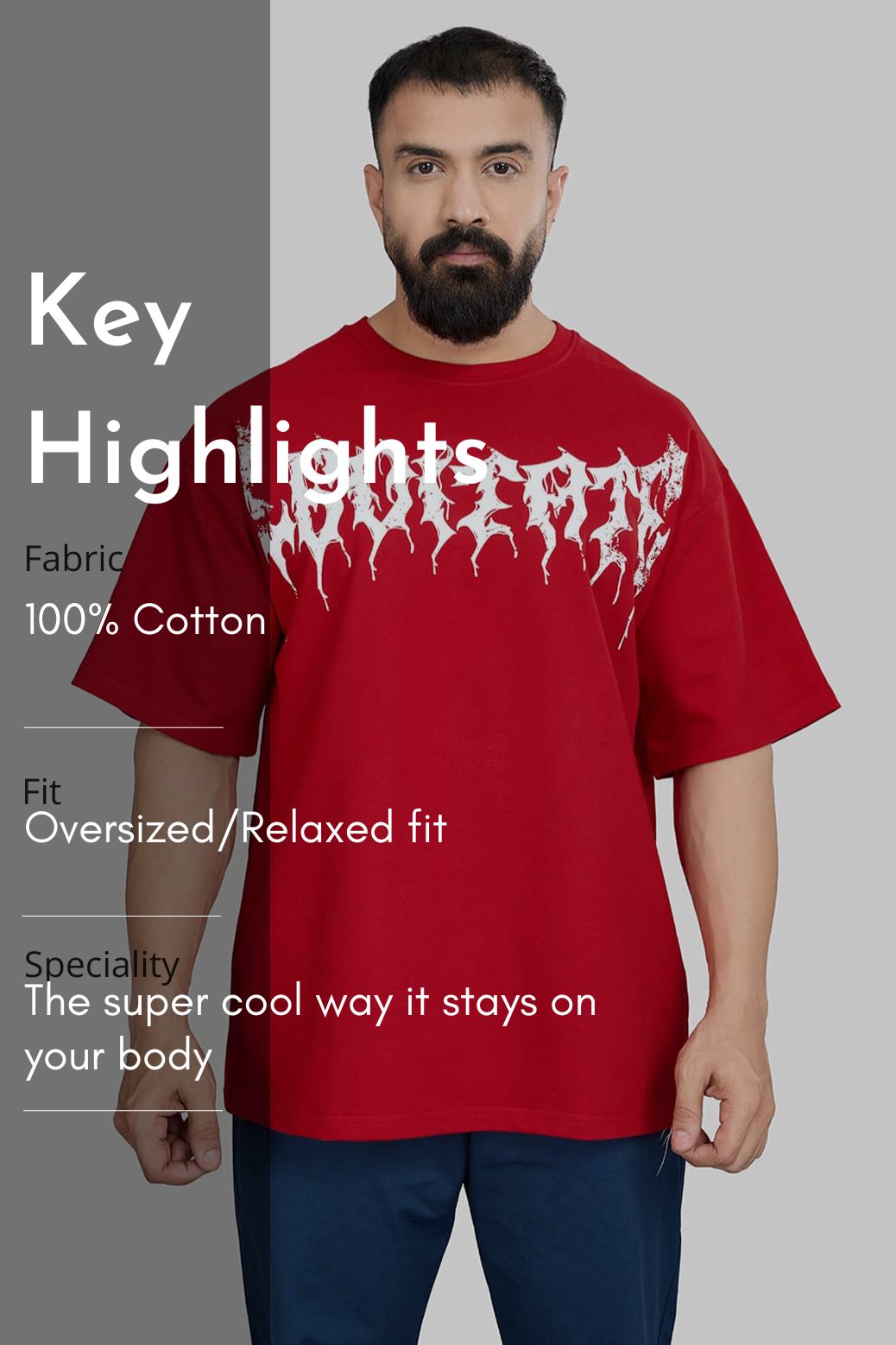 Levitate Oversized T-shirt Red