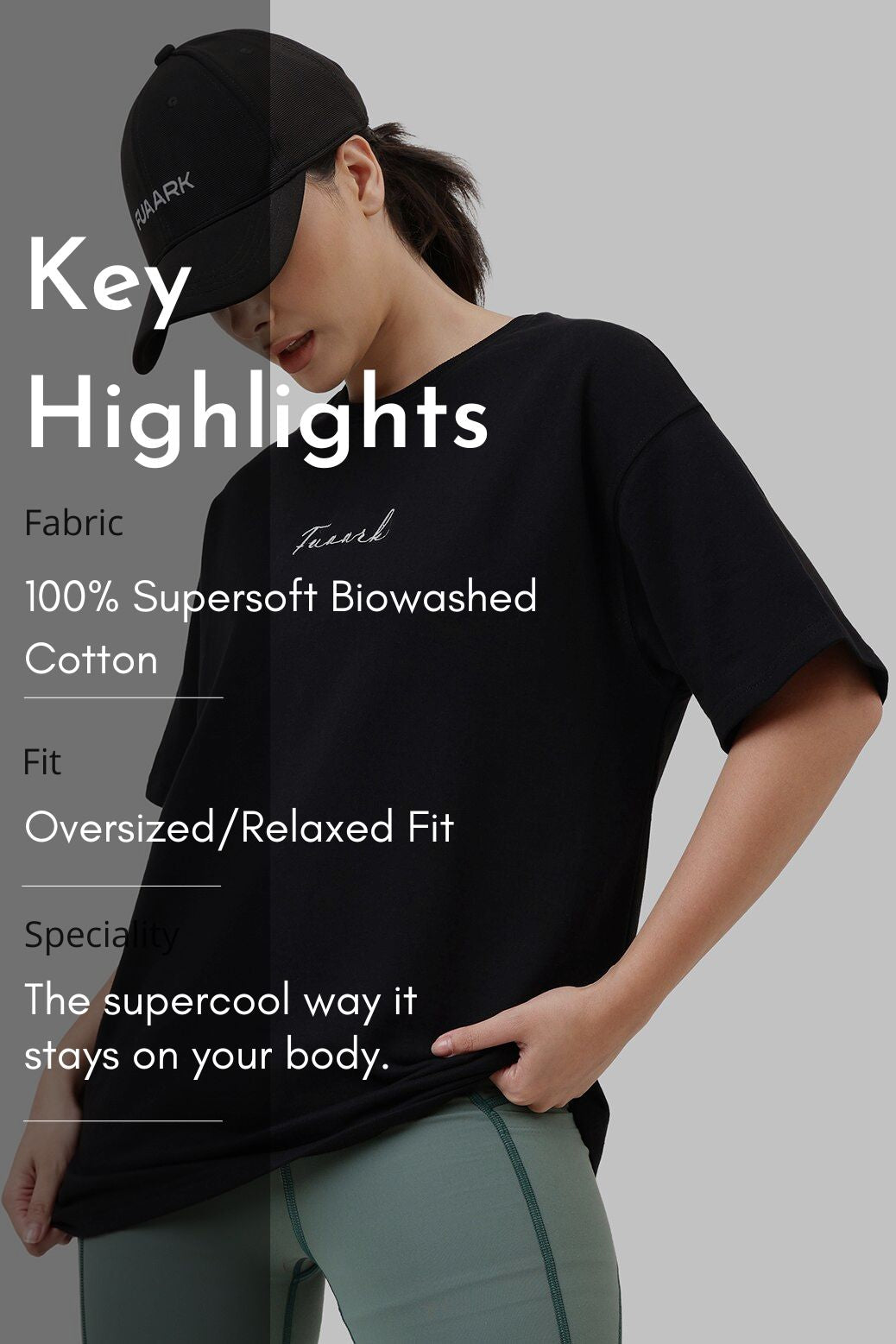 Bold Oversized T-shirt Black