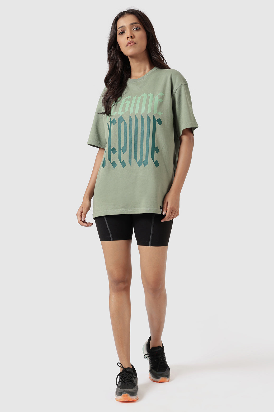 Regime Oversized T-shirts Sage Green