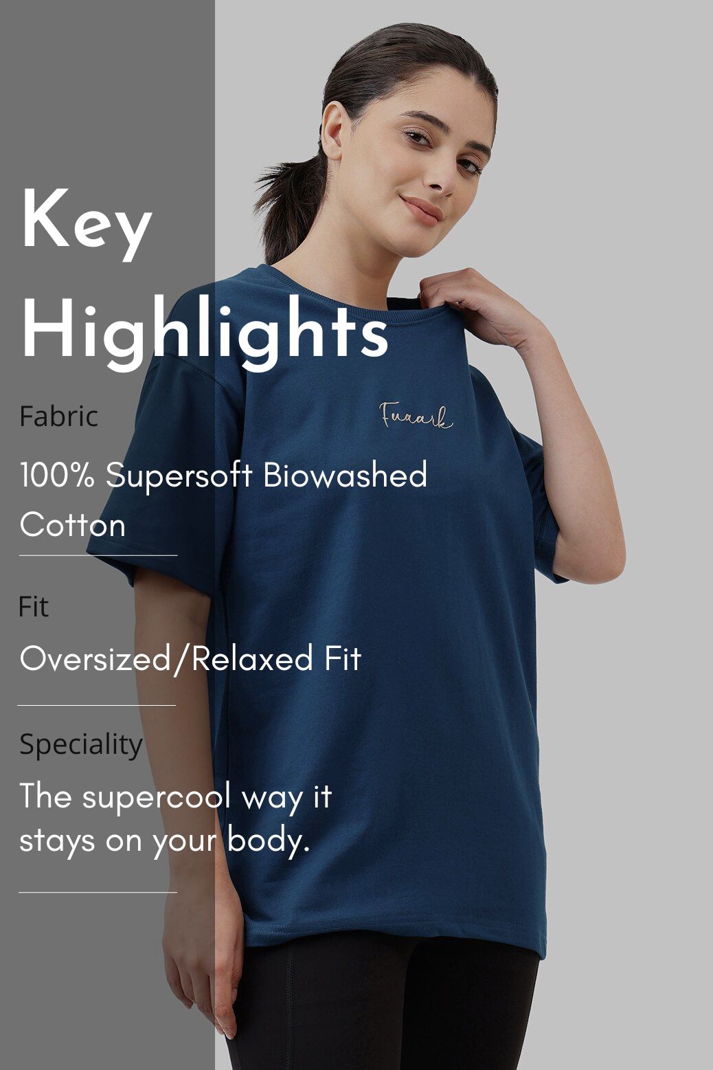 Bold Oversized T-shirt Teal