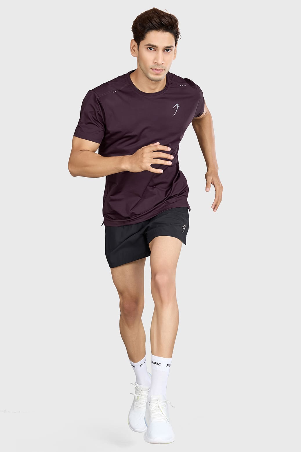Laser Cut Running T-shirt Raisin