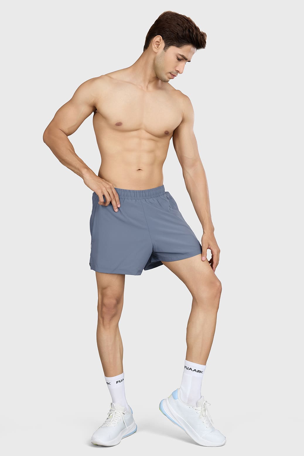 Pulse 4" Running Shorts Light Grey