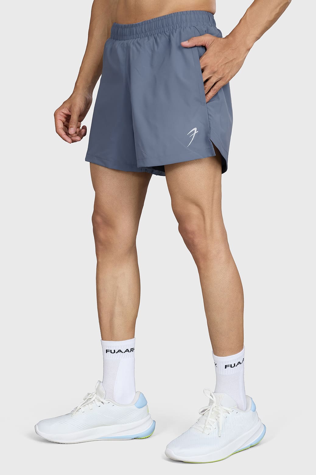 Pulse 4" Running Shorts Light Grey