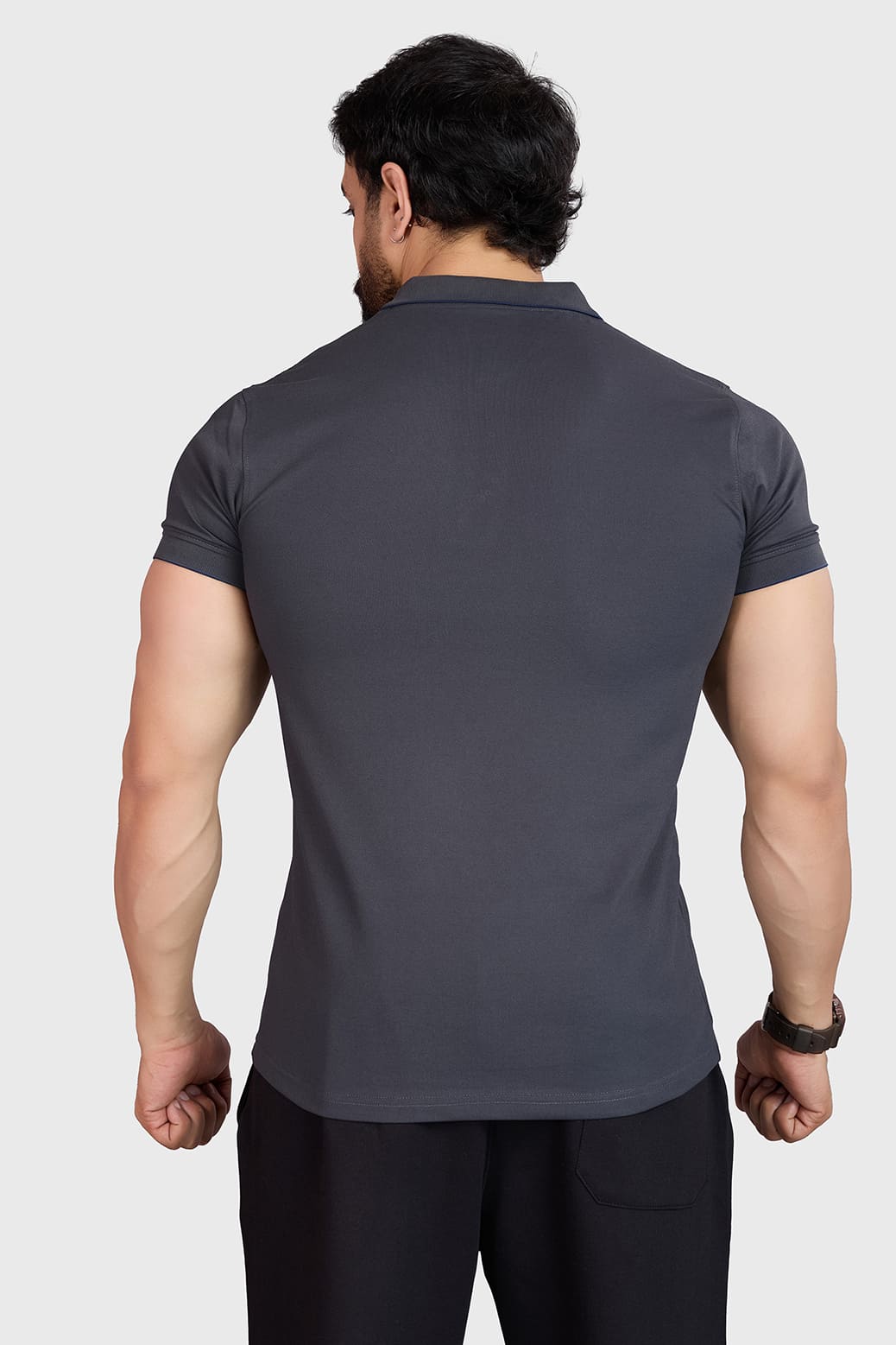 Aura Polo T-shirt Dark Grey