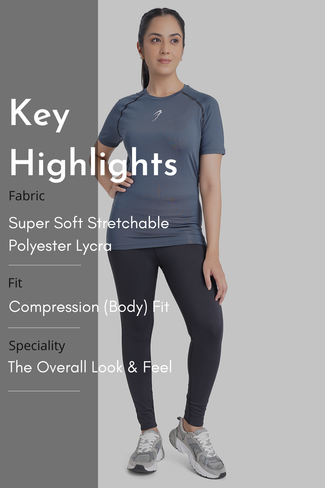 Compression T-shirt Grey