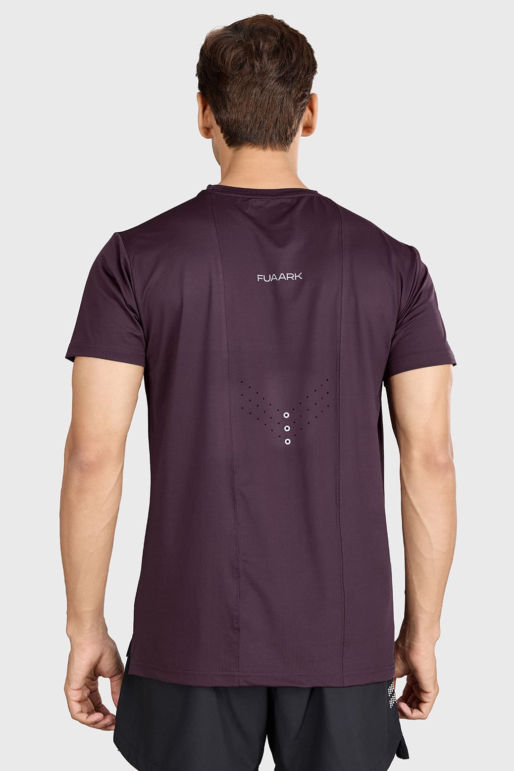 Laser Cut Running T-shirt Raisin
