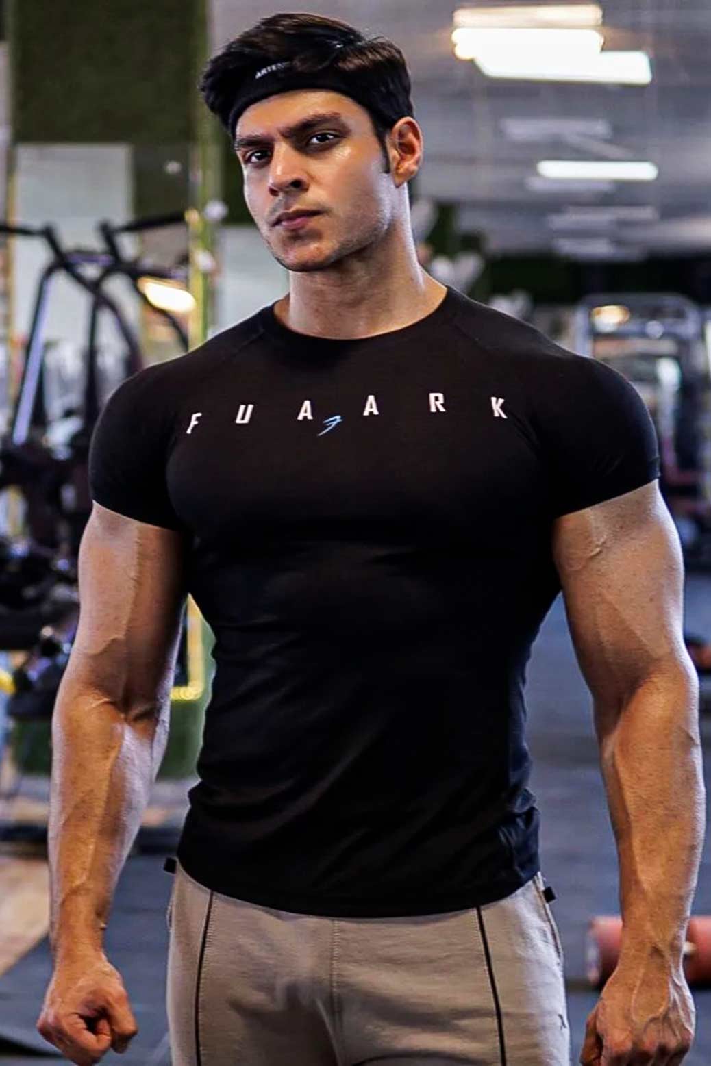 Checks T-shirt Black