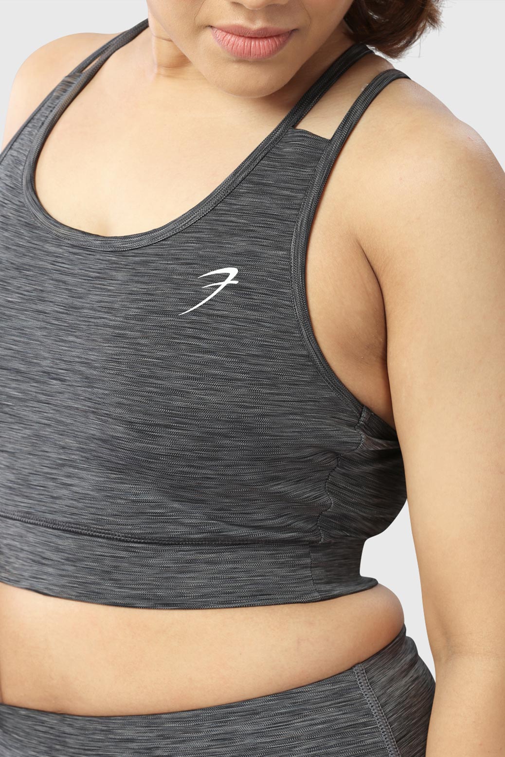 Essential Melange Sports Bra Grey