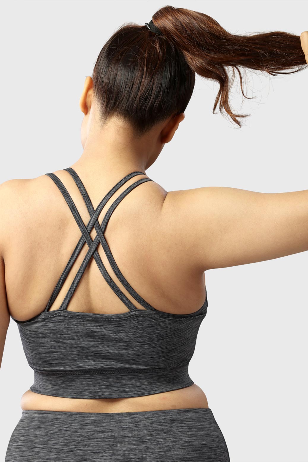 Essential Melange Sports Bra Grey