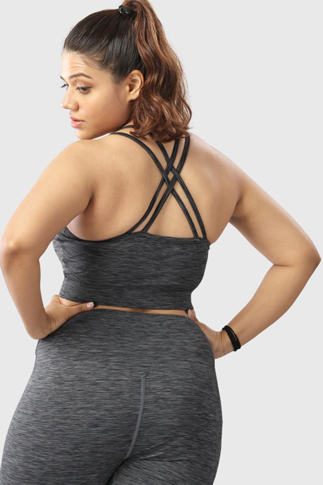 Essential Melange Sports Bra Grey