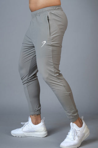 Identity Nylon Joggers Light Grey