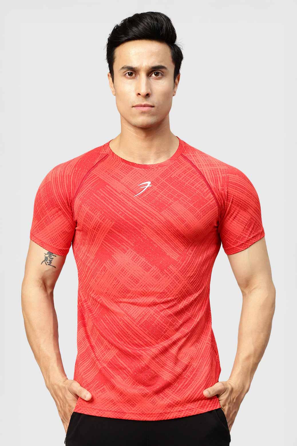Ozone Jacquard T-shirt Red