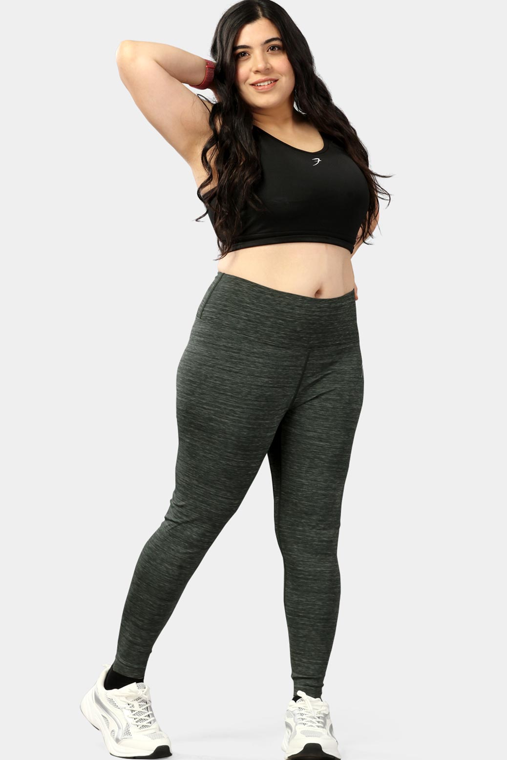 Essential Melange Leggings Olive